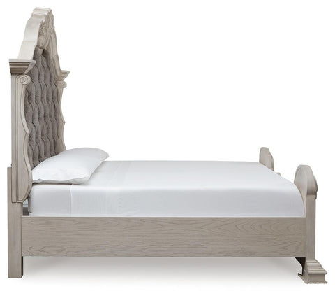 Bruchandi Upholstered Panel Bed and Dresser