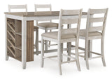 Skempton Counter Height Dining Table and 4 Bar Stools