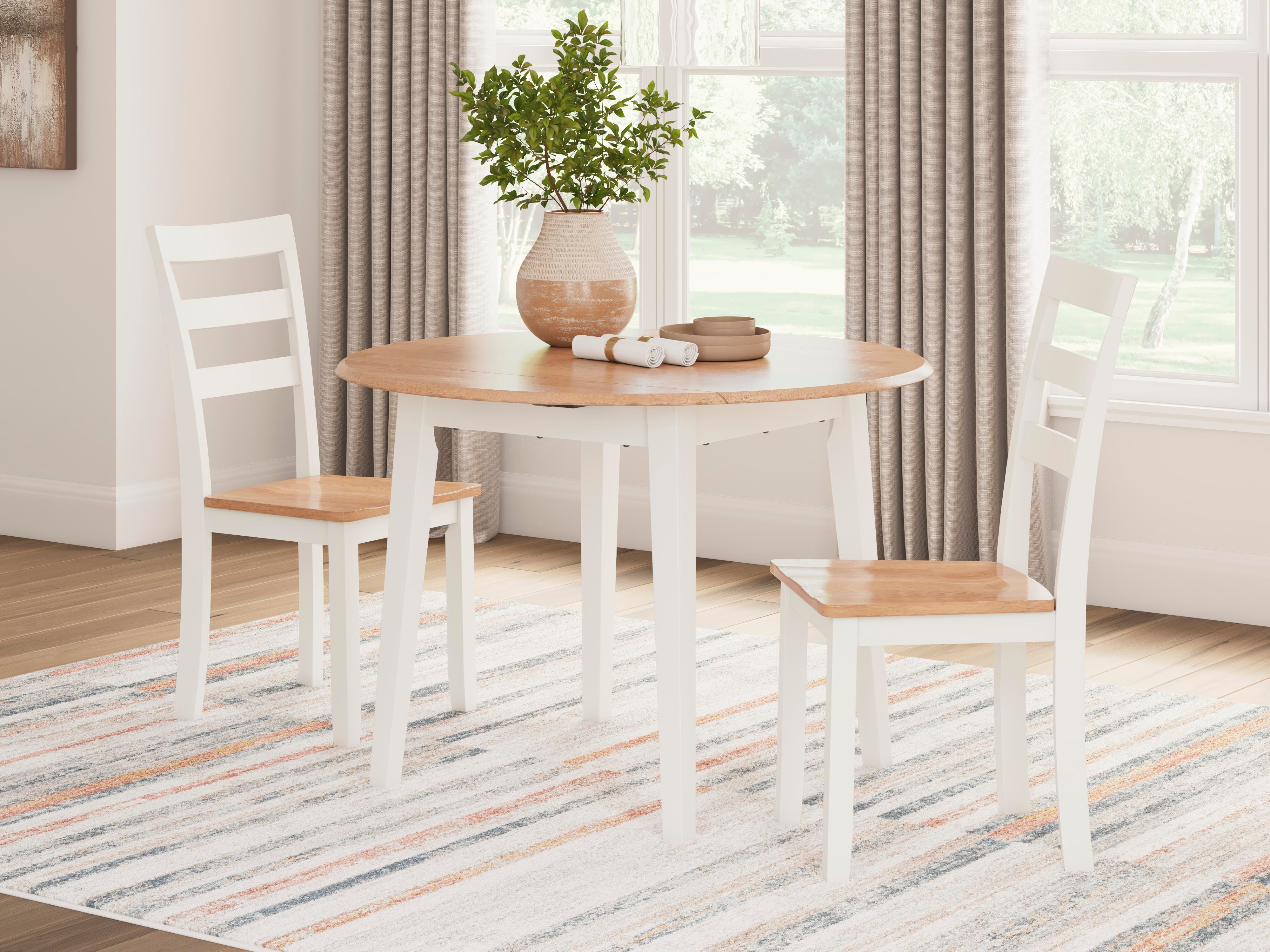 Gesthaven Extendable Dining Table and 2 Chairs