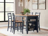 Millbrook Counter Height Dining Table and 4 Barstools