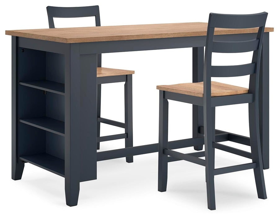 Millbrook Counter Height Dining Table and 2 Barstools