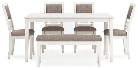 Erinberg Dining Table and 4 Chairs and Bench (Set of 6)