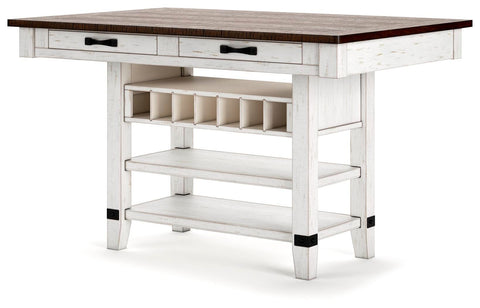 Valebeck Counter Height Dining Table and 6 Barstools