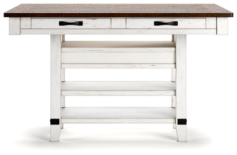Valebeck Counter Height Dining Table and 6 Barstools