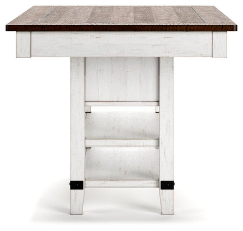 Valebeck Counter Height Dining Table and 6 Barstools
