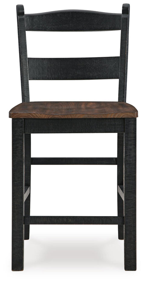 Valebeck Counter Height Dining Table and 4 Barstools with Storage