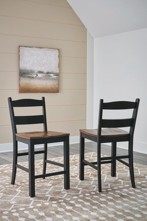 Valebeck Counter Height Dining Table and 4 Barstools with Storage