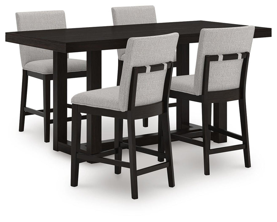 Neymorton Counter Height Dining Table and 4 Barstools