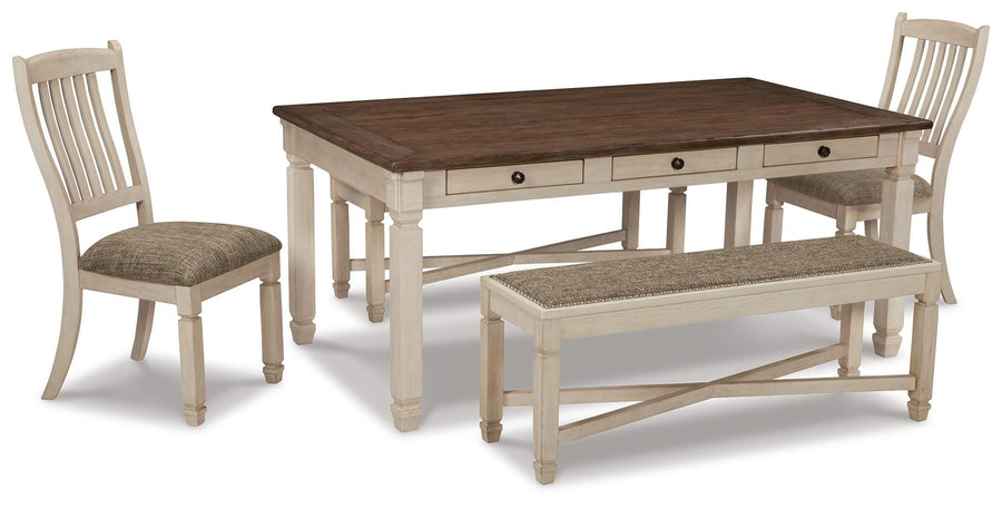 Bolanburg Dining Table and 2 Chairs and 2 Bench