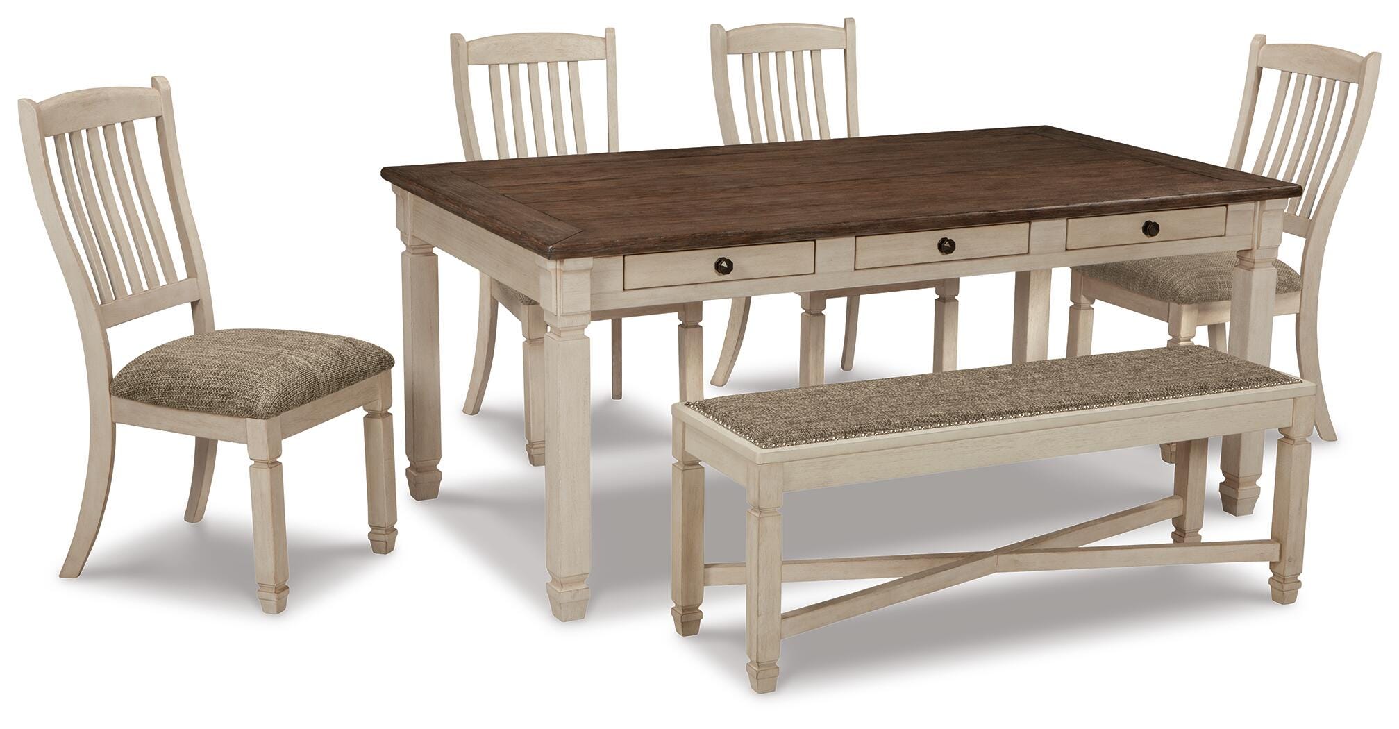 Bolanburg Dining Table, 4 Chairs and Bench