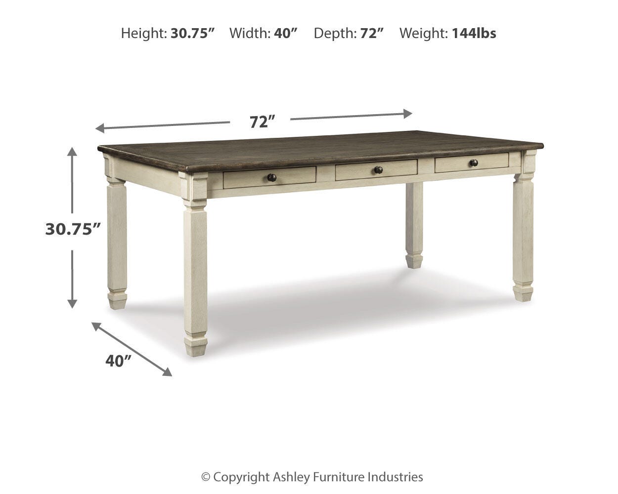 Bolanburg Dining Table, 4 Chairs, Bench, Server and Display Cabinet