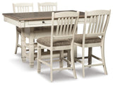 Bolanburg Counter Height Dining Table and 4 Bar Stools