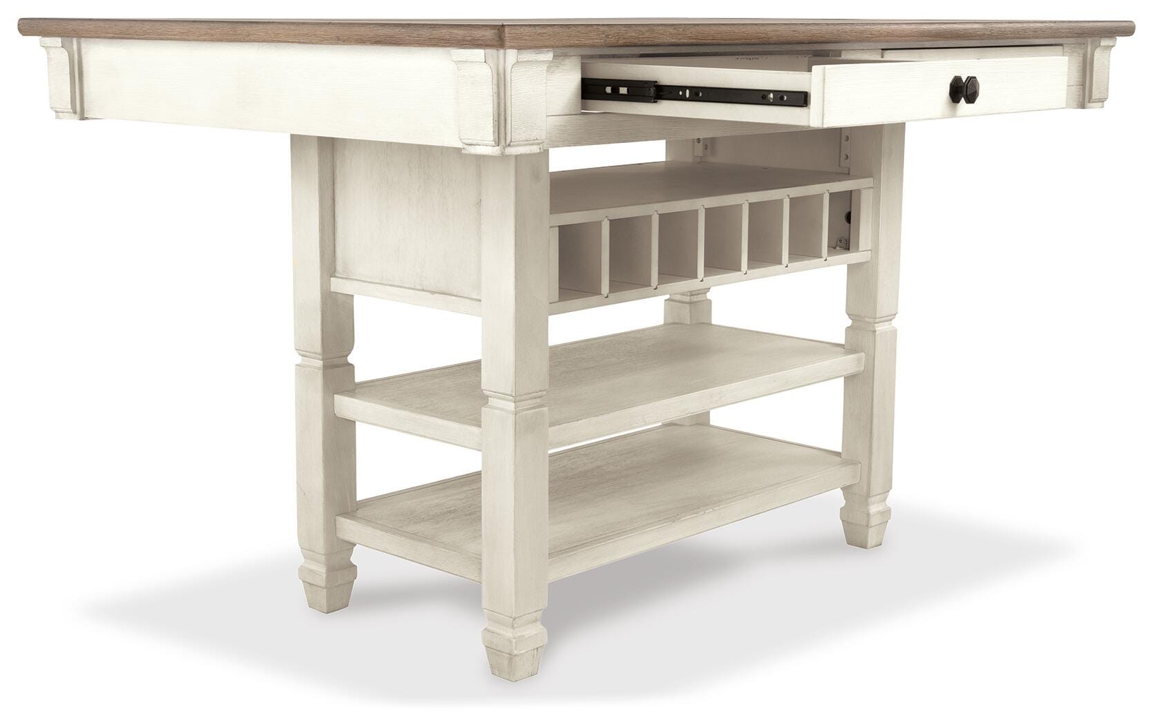 Vanderley Counter Height Dining Table and 6 Barstools with Server