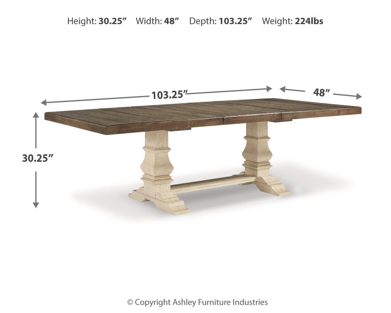 Bolanburg Dining Extension Table,10 Chairs and Server