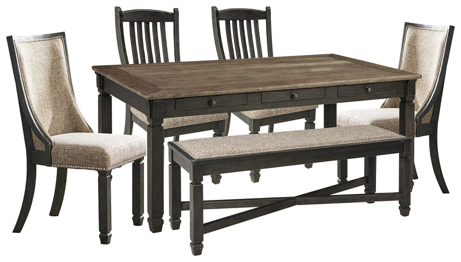 Pinehurst Dining Table with 4 Chairs and Bench