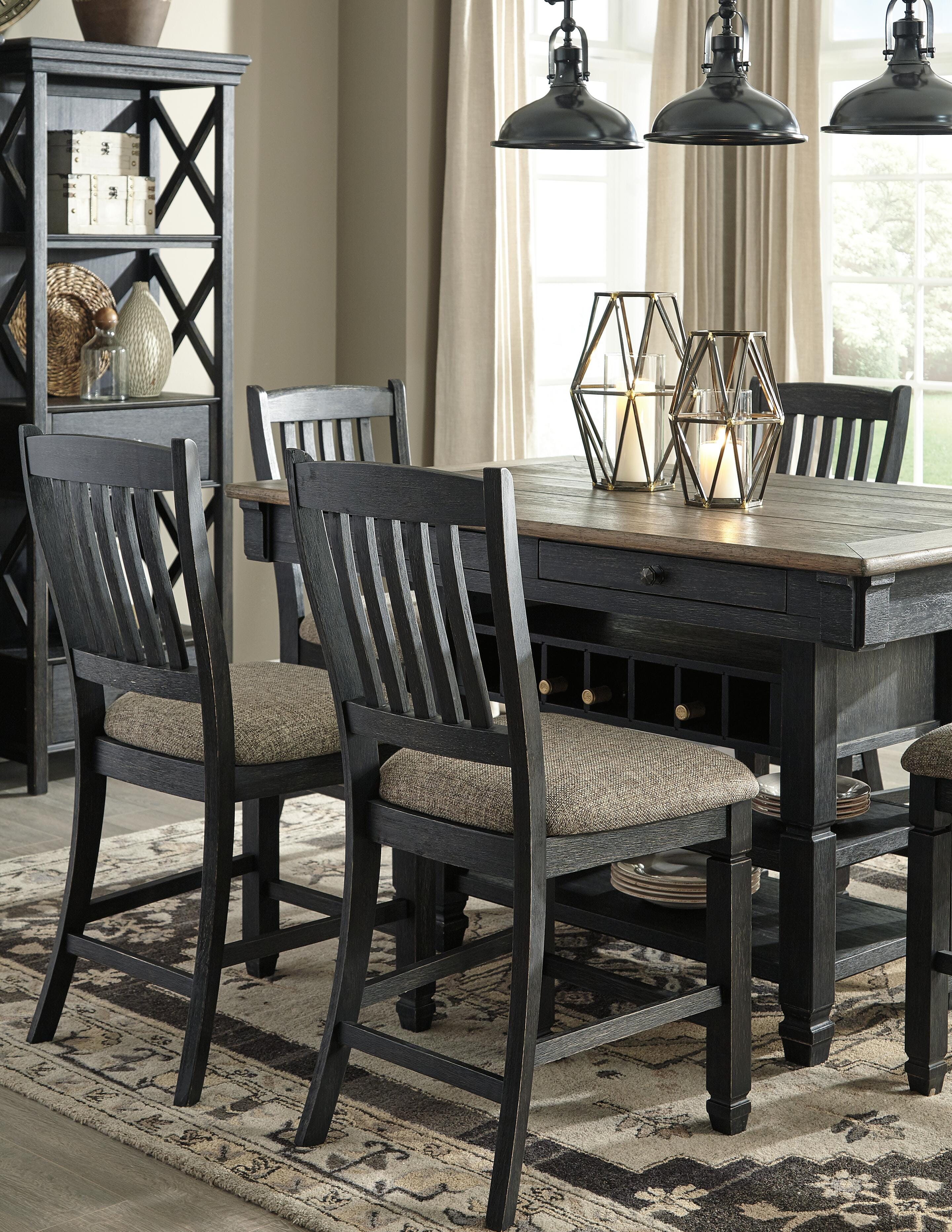 Tyler Creek Counter Height Dining Table and 4 Bar Stools