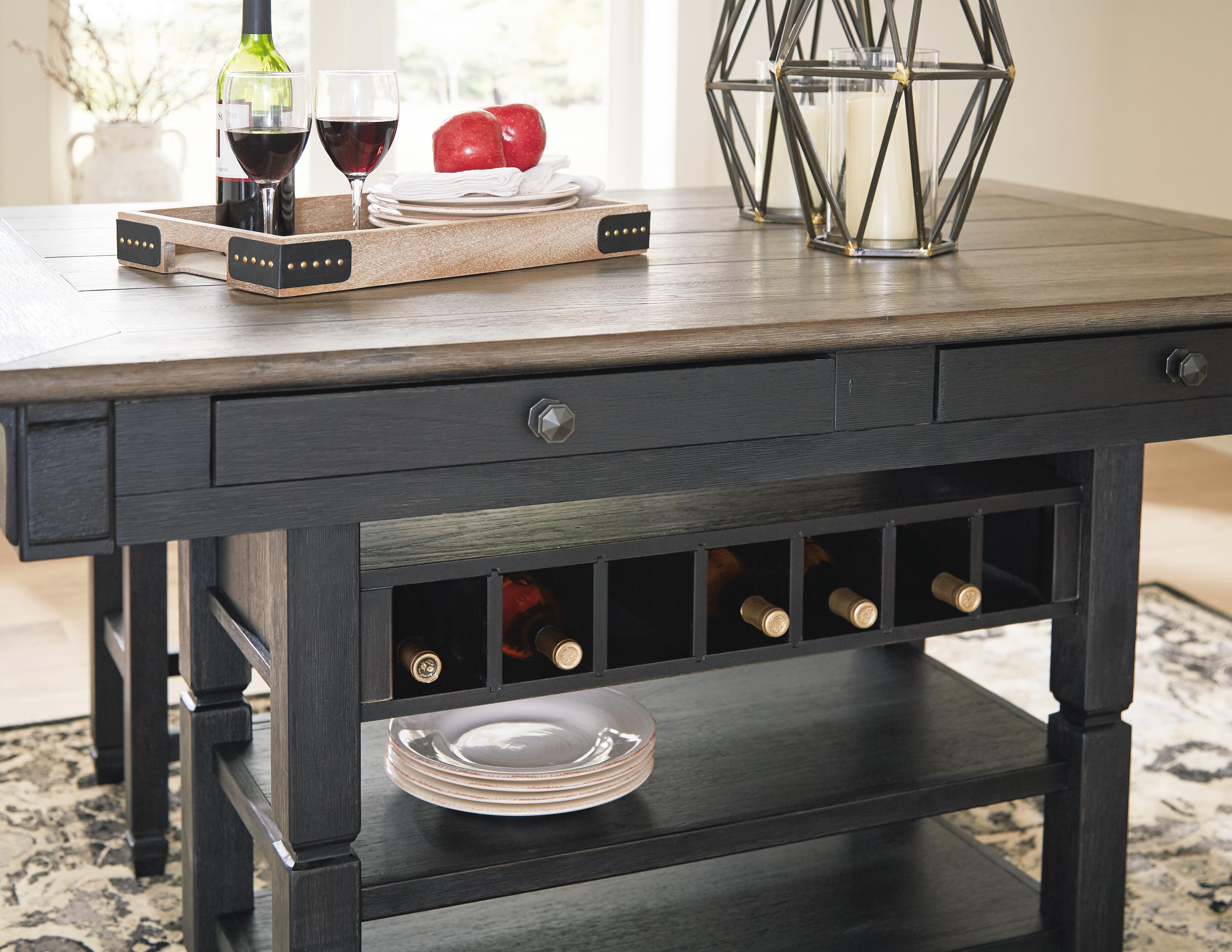 Tyler Creek Counter Height Dining Table and 4 Barstools and Bench