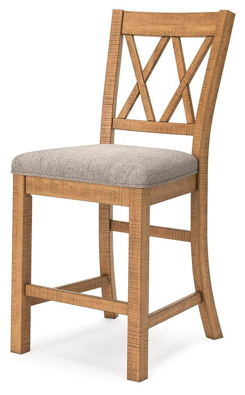 Havonplane Counter Height Extendable Dining Table and 6 Barstools with Storage
