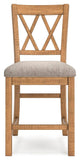 Havonplane Counter Height Extendable Dining Table and 2 Barstools and Bench