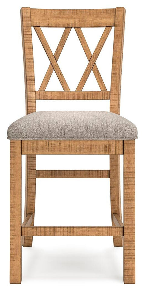 Havonplane Counter Height Extendable Dining Table and 6 Barstools with Storage
