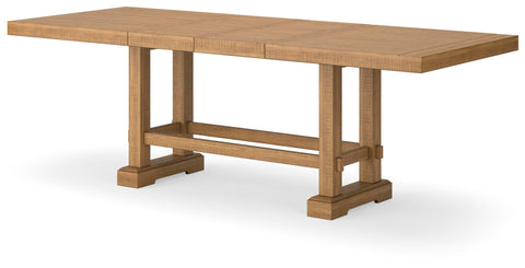Havonplane Counter Height Extendable Dining Table and 6 Barstools with Storage