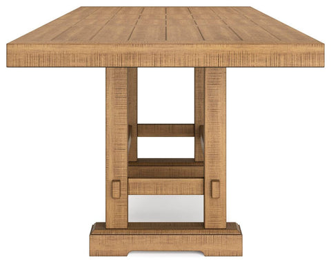 Havonplane Counter Height Extendable Dining Table and 6 Barstools with Storage