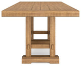 Havonplane Counter Height Extendable Dining Table and 6 Barstools with Storage