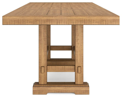 Havonplane Counter Height Extendable Dining Table and 2 Barstools and Bench