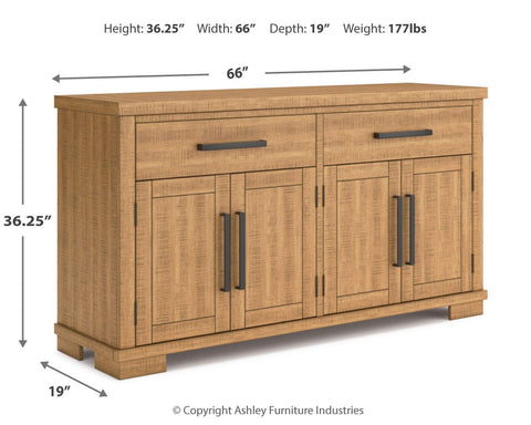 Havonplane Counter Height Extendable Dining Table and 6 Barstools with Storage