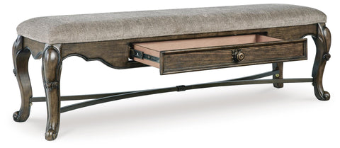 Maylee Dining Table, 6 Chairs and Bench