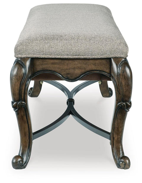 Maylee Extendable Dining Table and 6 Chairs and Bench with Storage