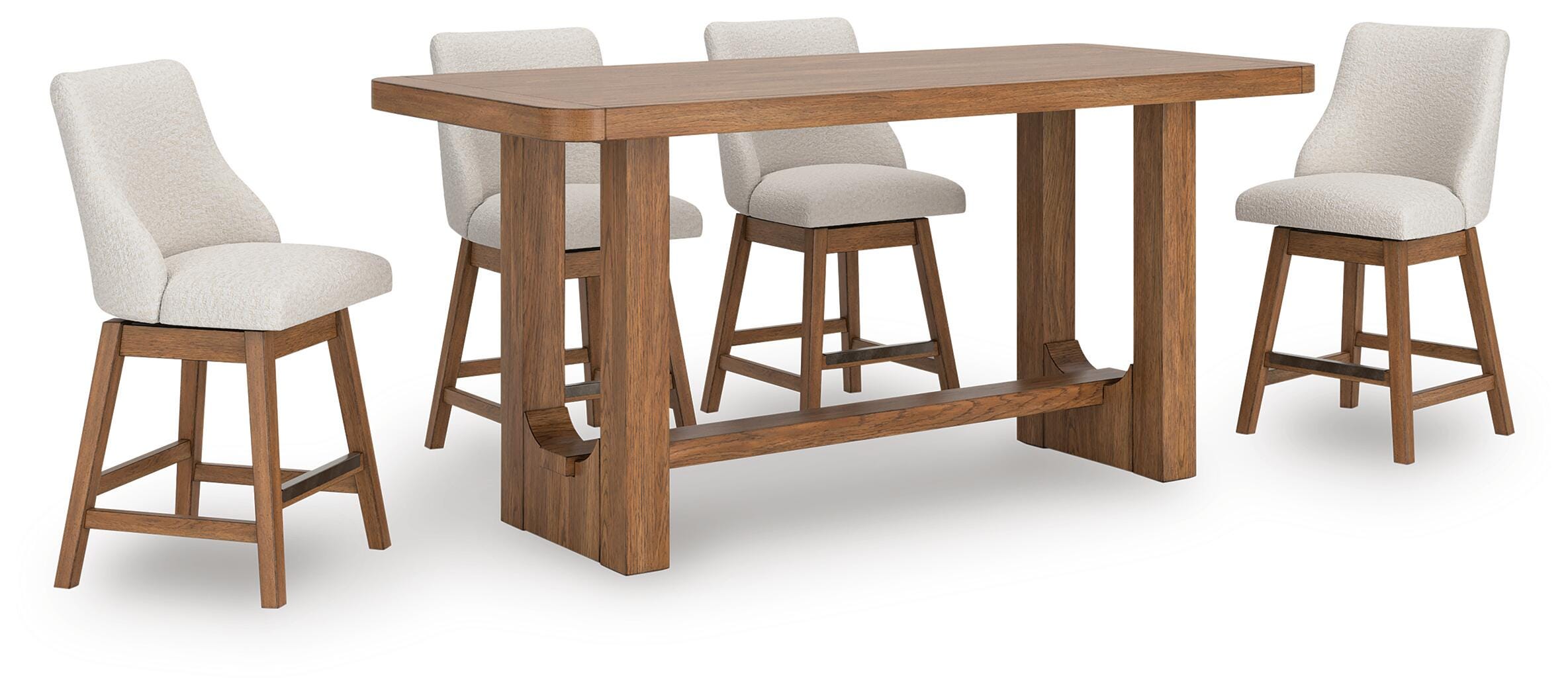 Cabalynn Counter Height Dining Table and 4 Barstools