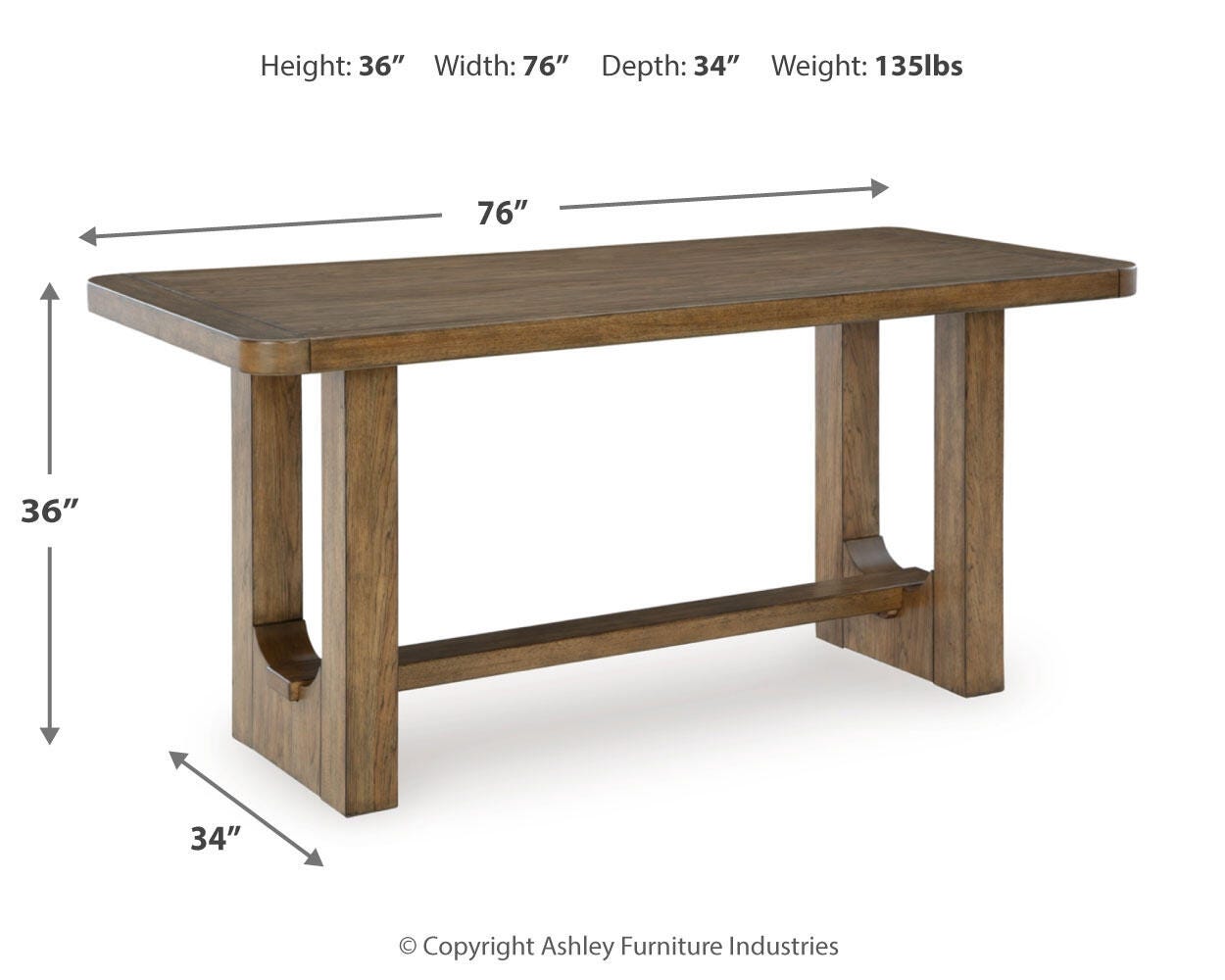 Cabalynn Counter Height Dining Table and 4 Barstools with Storage