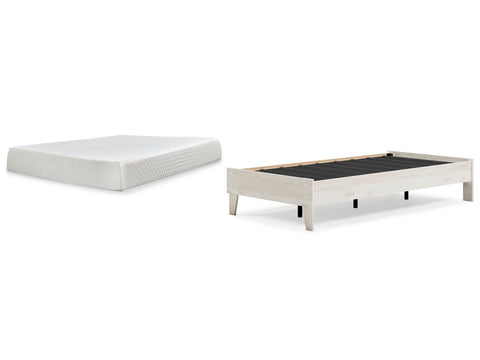 Socalle Platform Bed with Chime 10 Inch Firm Memory Foam Mattress