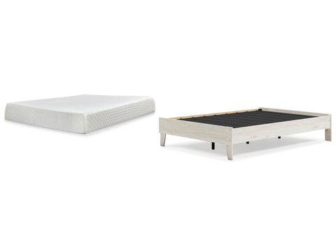 Socalle Platform Bed with Chime 10 Inch Firm Memory Foam Mattress