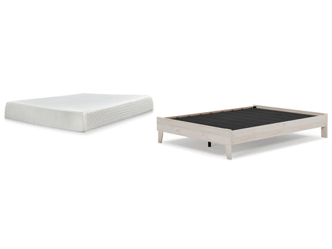 Socalle Platform Bed with Chime 10 Inch Firm Memory Foam Mattress