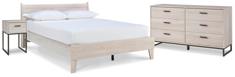 Socalle Panel Platform Bed, Dresser and Nightstand