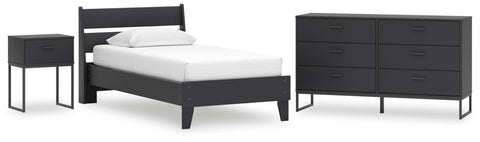 Socalle Panel Platform Bed, Dresser and Nightstand