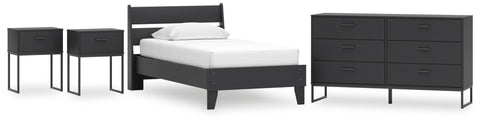 Socalle Panel Platform Bed, Dresser and 2 Nightstands