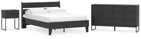 Socalle Panel Platform Bed, Dresser and Nightstand