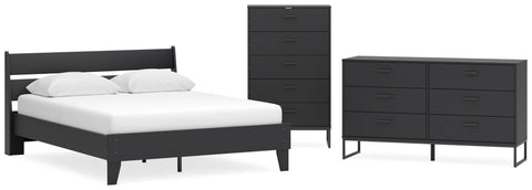 Socalle Panel Platform Bed, Dresser and Chest