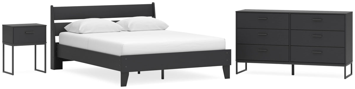 Socalle Panel Platform Bed, Dresser and Nightstand
