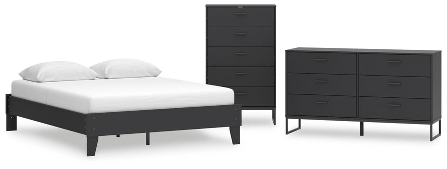 Socalle Platform Bed, Dresser and Chest