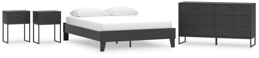 Socalle Platform Bed, Dresser and 2 Nightstands