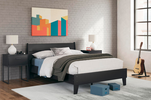 Socalle Panel Platform Bed, Dresser and 2 Nightstands