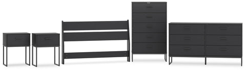 Socalle Panel Headboard, Dresser, Chest and 2 Nightstands