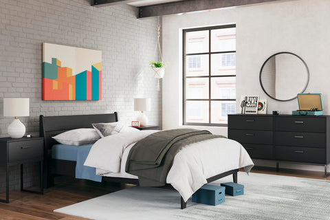 Socalle Panel Platform Bed, Dresser and 2 Nightstands