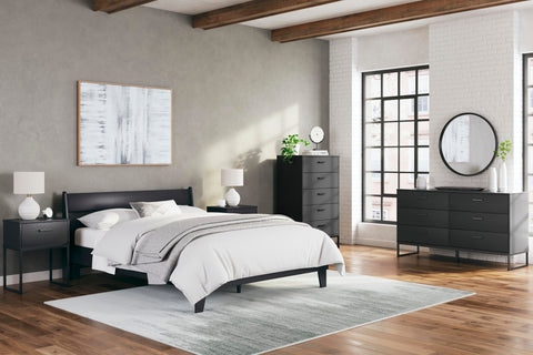 Socalle Panel Platform Bed, Dresser and Nightstand