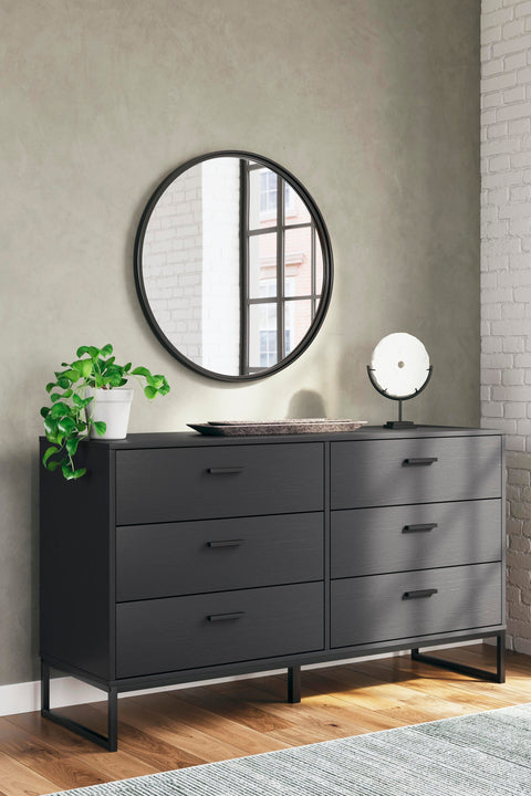 Socalle Panel Headboard, Dresser, Chest and 2 Nightstands