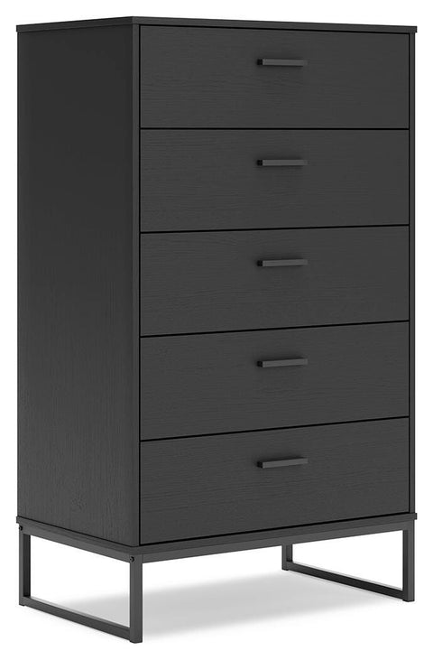 Socalle Panel Headboard, Dresser, Chest and 2 Nightstands